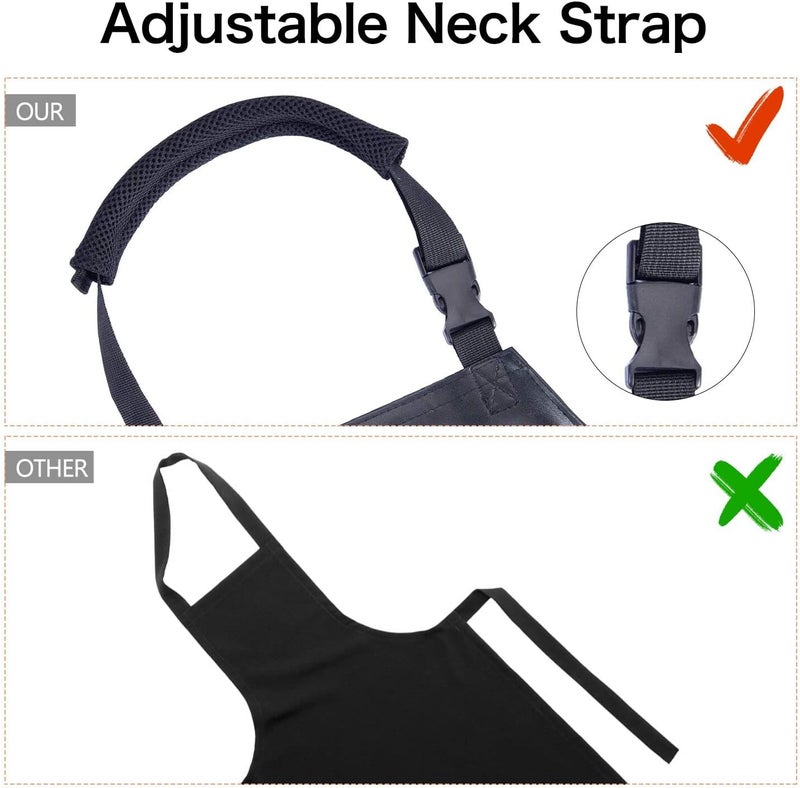 Homsolver Waterproof Rubber Vinyl Apron for Unisex Adult, Adjustable, Lightweight, Chemical Resistant Extra Long Work Apron - Image 4